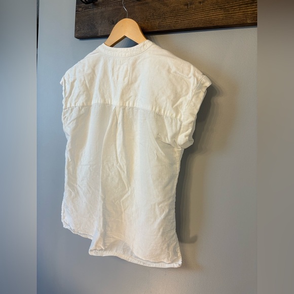 Rails White Casual Button-Up Top with cap sleeves size XS - Picture 9 of 11